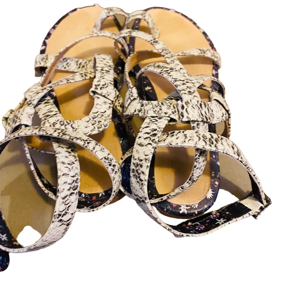 Cabi Athena Python Embossed Gladiator Sandals Siz… - image 5